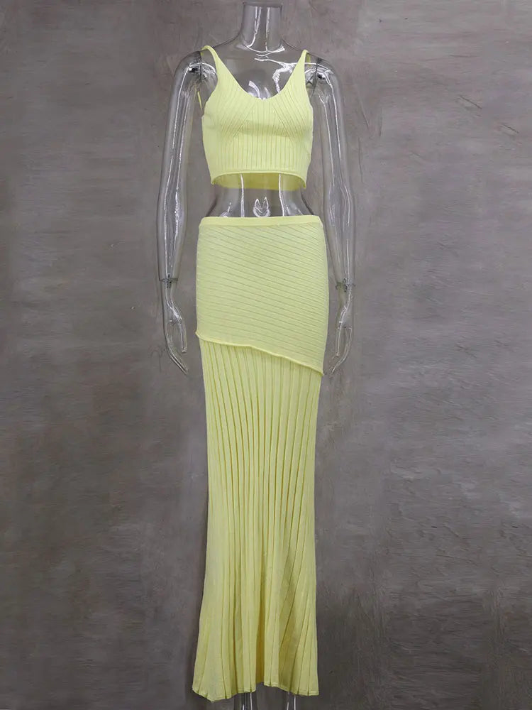 Knitted Pleats Dress