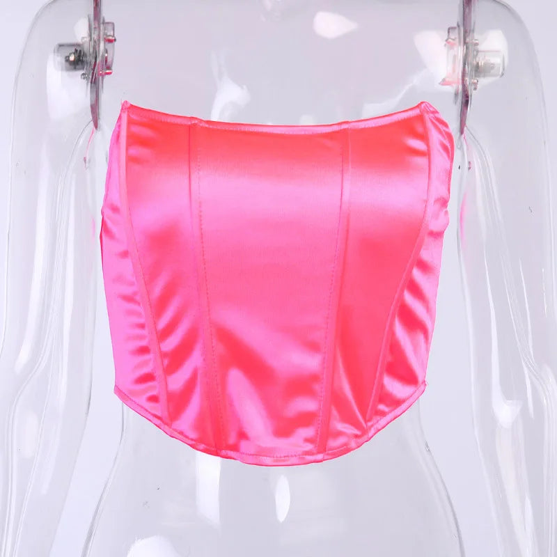Sleeveless Off Shoulder Velvet Sexy Corset Crop Tops
