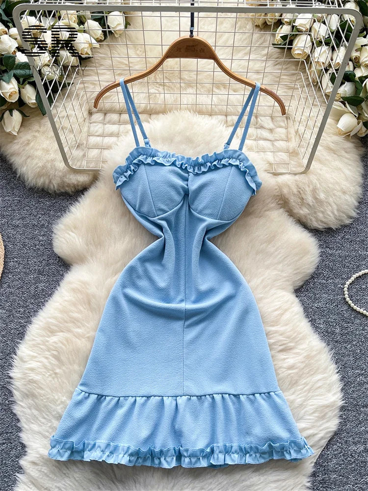 Spaghetti Strap Party Short Dress