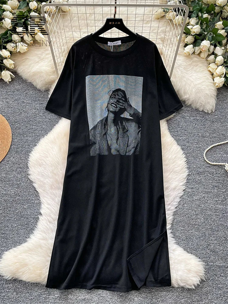 Artistic Print Casual Dress