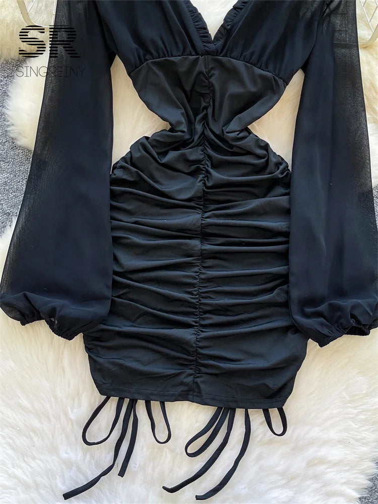 Ladies Black Bodycon Dress
