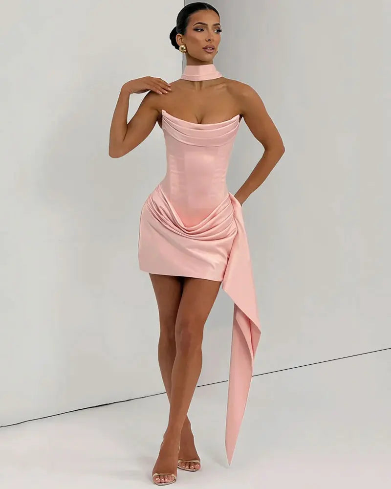 Off-shoulder Strapless Sexy Mini Dress