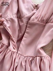 Sweet Puff Sleeve Dress