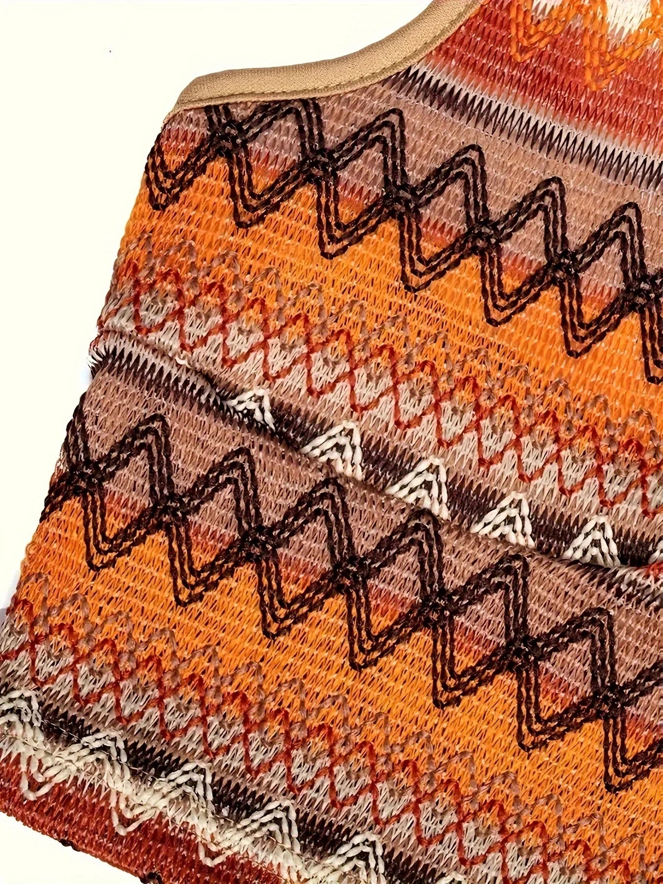 Boho Geometric Print Halter Crop Top