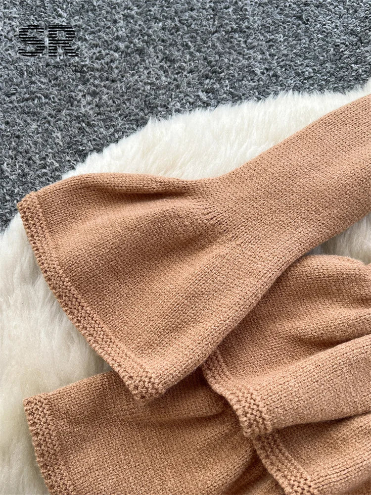Autumn Ruffle Knit Dress