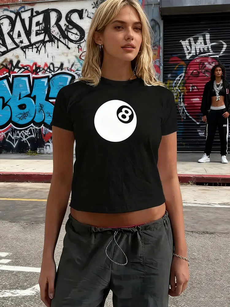 New Crop O-Neck Tees Top