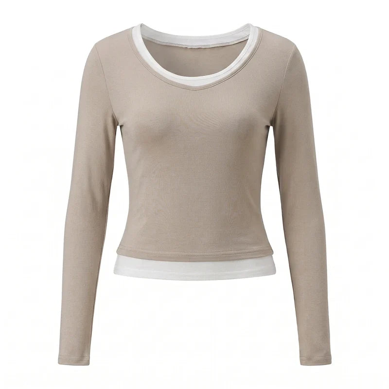 2 In 1 Layered Look Long Sleeve T-shirts