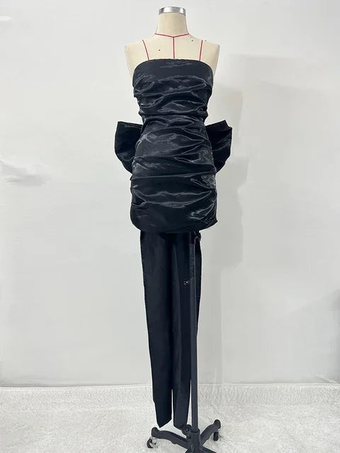 Sexy Ruched Strapless Mini Dress