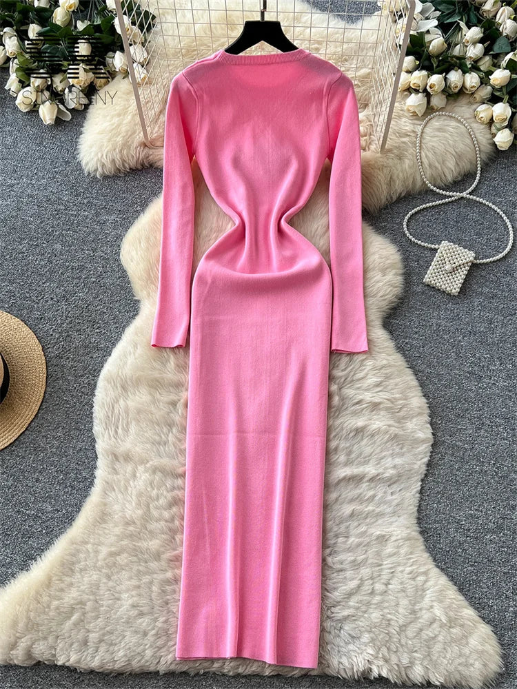 Autumn Simple Knitted Dress