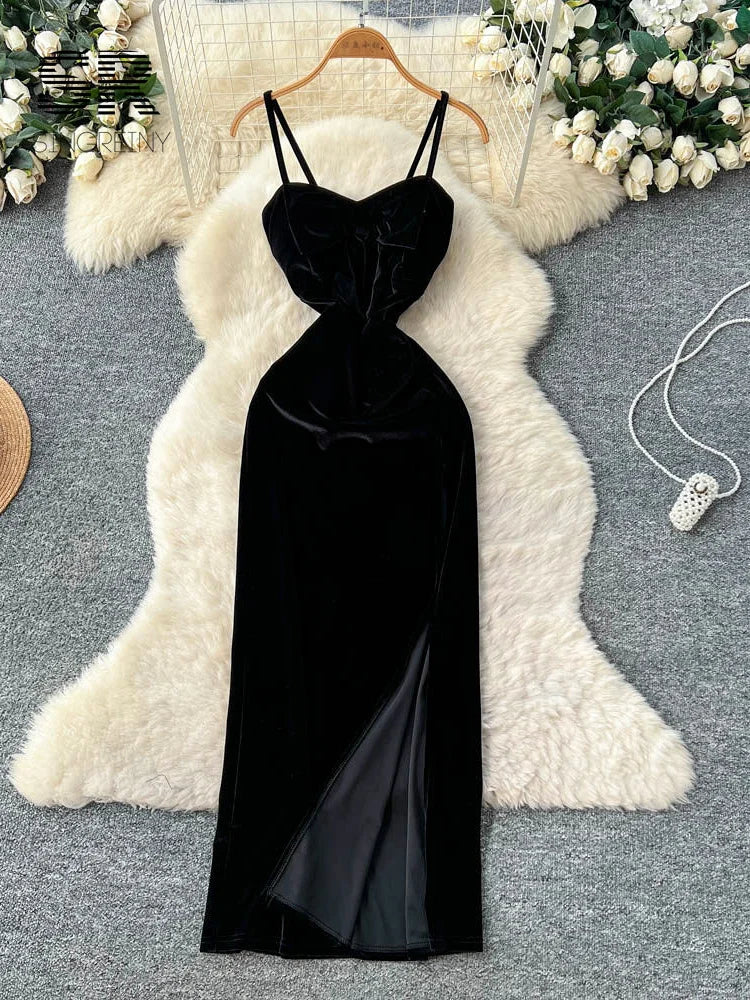 Bow Velvet Party Dress