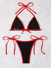 Sexy Black Contrast Bikini Set