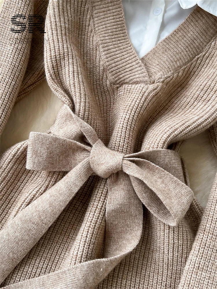 Fake 2pc Sets Knitted Dress