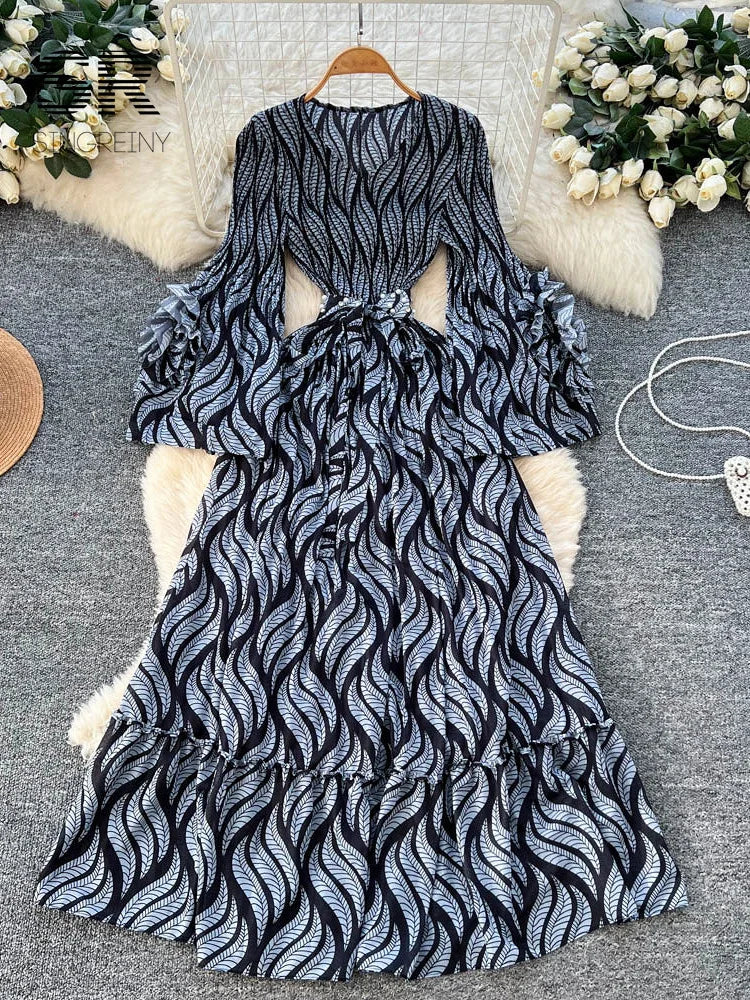 Vacation Artistic Print Dress