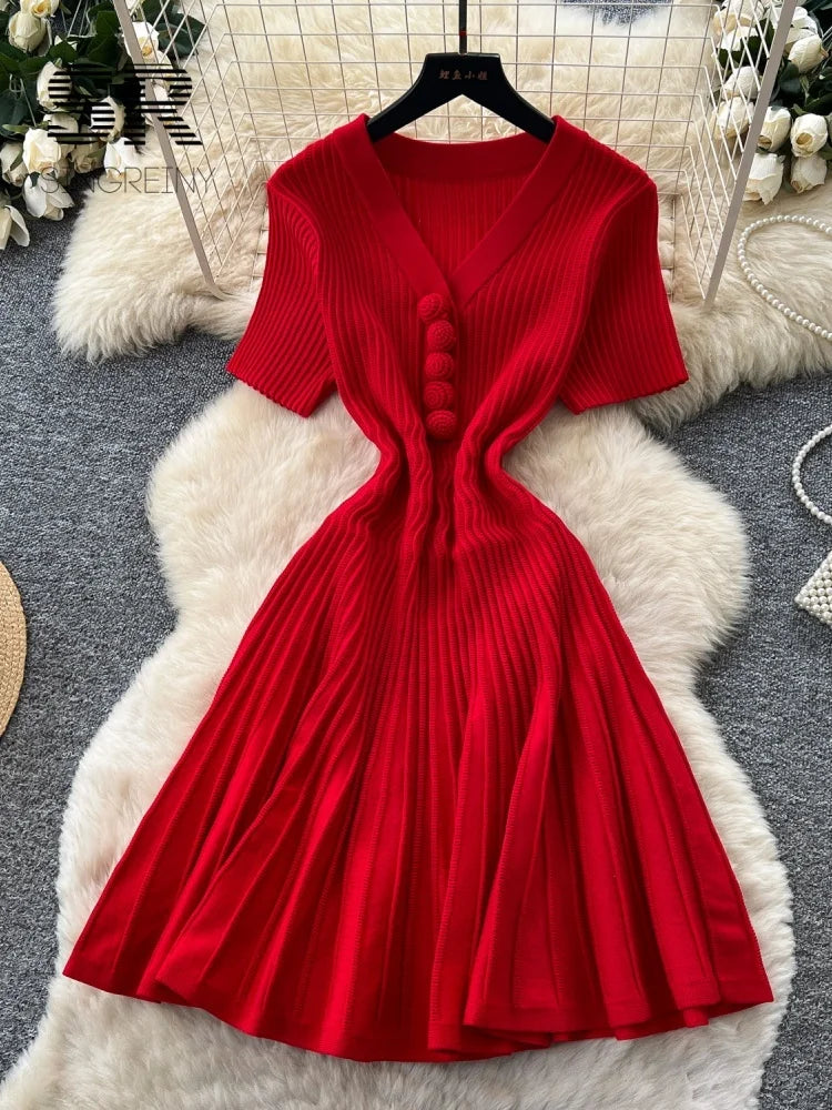 Minimalist Solid Knitted SunDress