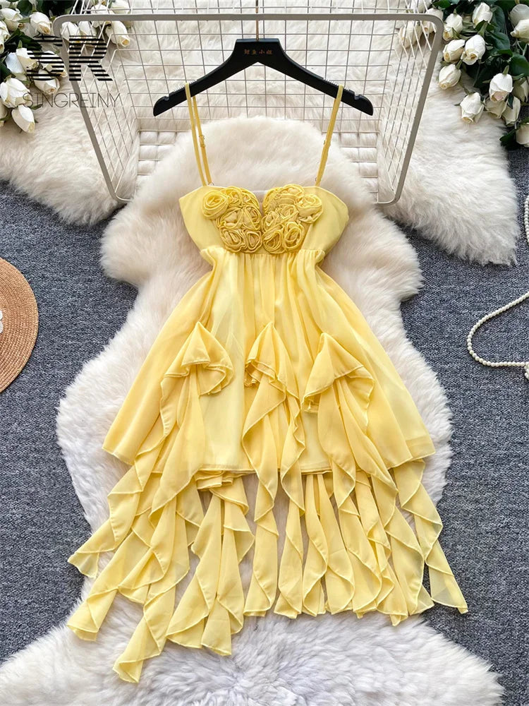 Ruffle 3D Floral SunDress