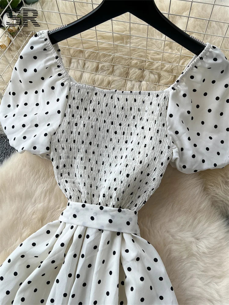 Vacation Polka Dot Long Dress