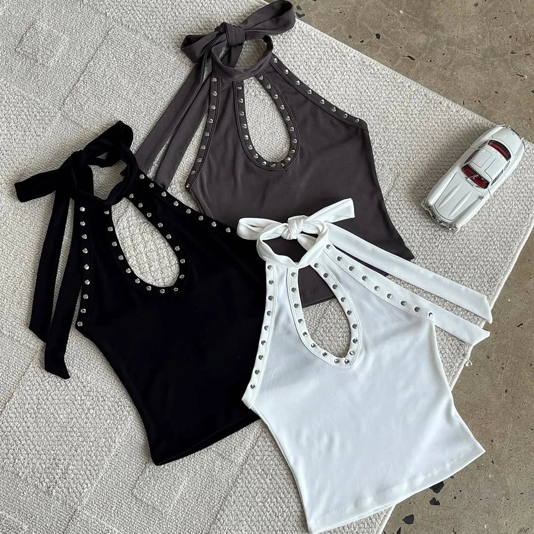 Halter Tie Back Crop Top