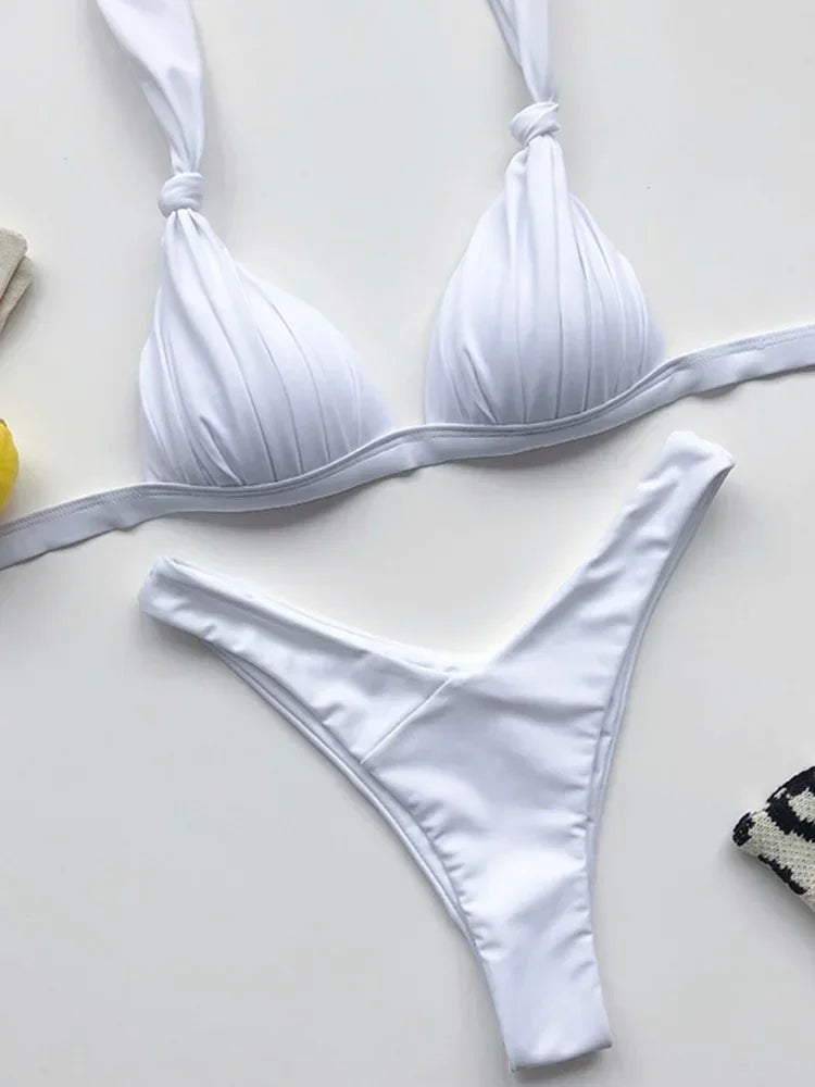 Halter Bra Cup Bikini