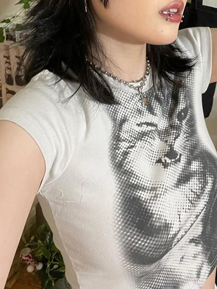Harajuku Animal Print Crop Top