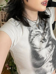 Harajuku Animal Print Crop Top