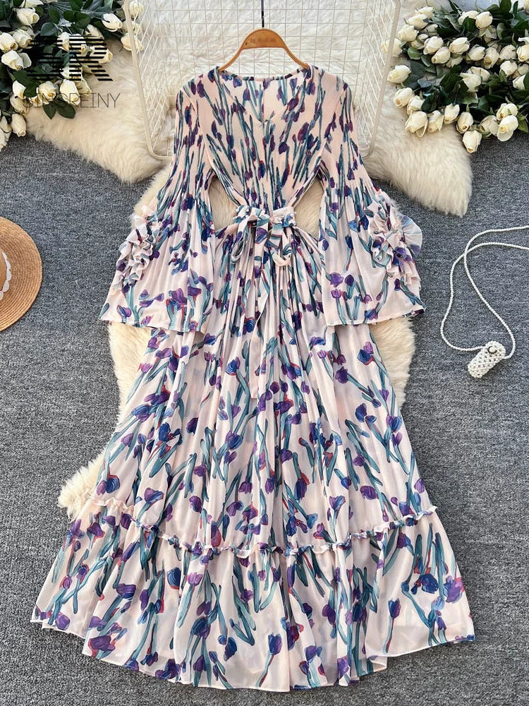 Vacation Artistic Print Dress