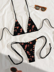 Sexy Black Sequin Bikini Set