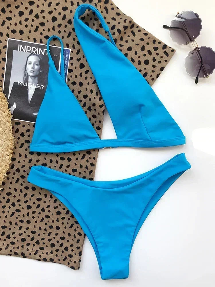 Asymmetric One Shoulder Bikini