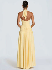 Halter Deep V Neck Sexy Maxi Dress