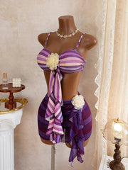 Sexy 3D Floral Bikini Set