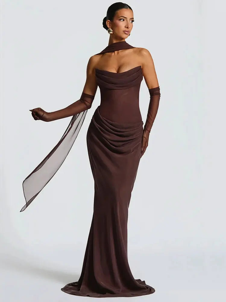 Strapless Backless Sexy Maxi Dress