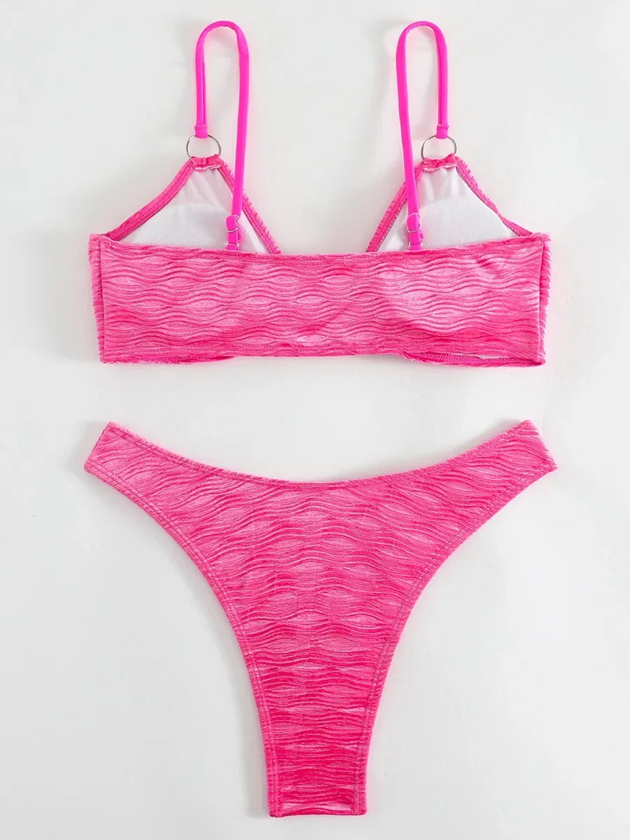 Sexy Velvet Crystal Diamond Bikini