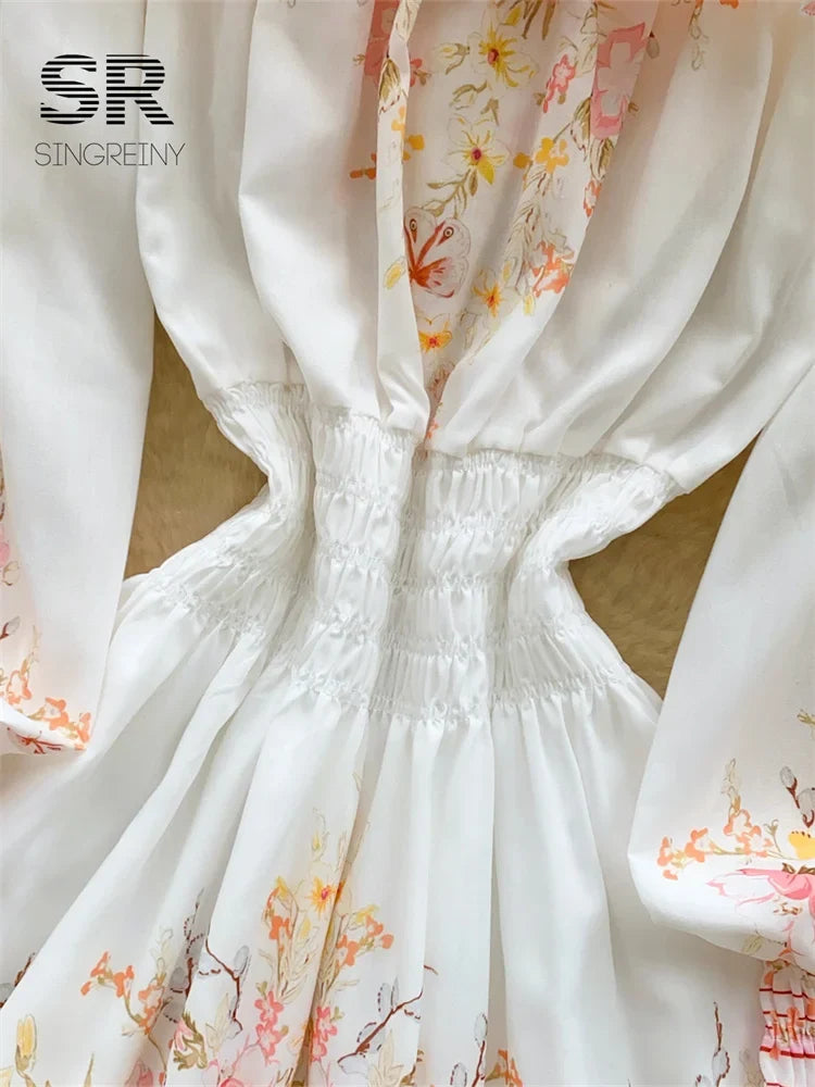 Off Shoulder Floral Mini Dress