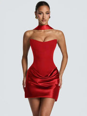 Sexy Strapless Corset Mini Dress