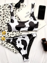 Sexy Cow Print Bikini Set