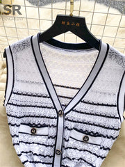 Stripe Knit OL Tank Dress