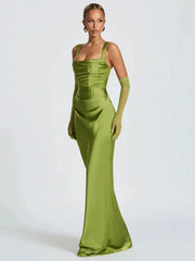 Satin Backless Sexy Maxi Dress