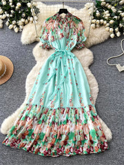 Chiffon Floral Vacation Dress