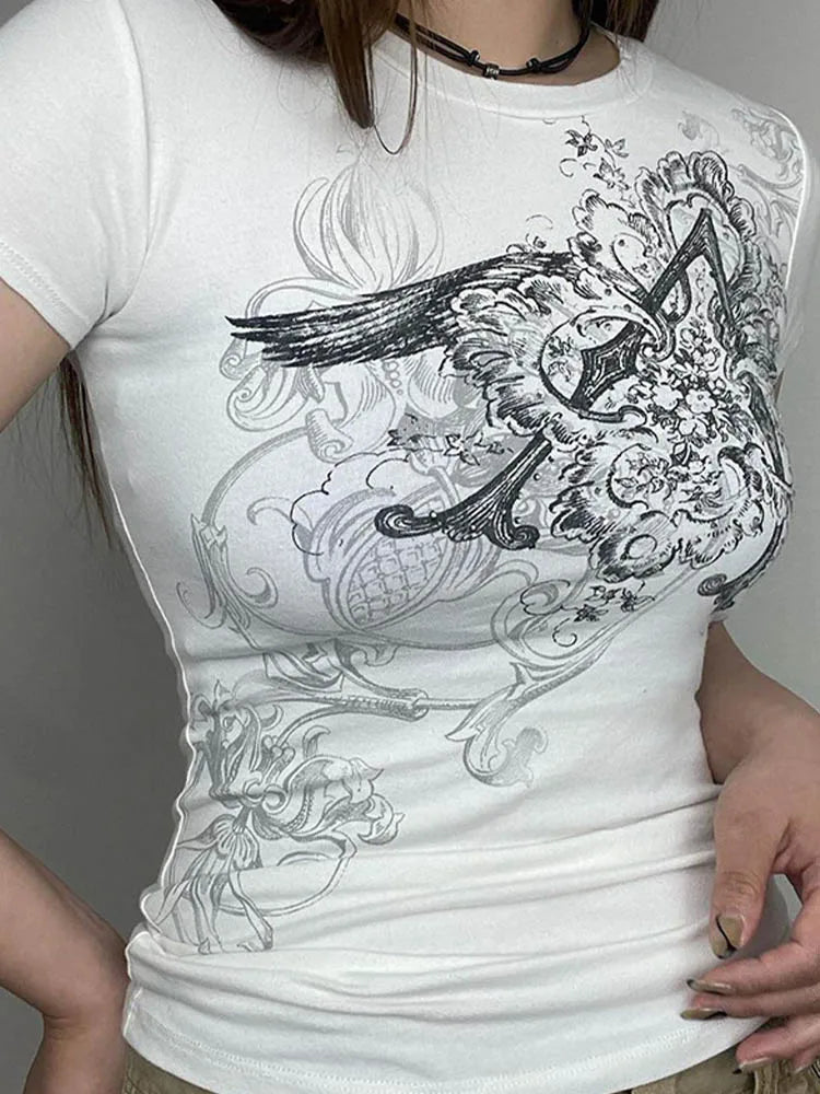 Retro Graphic Crop Top