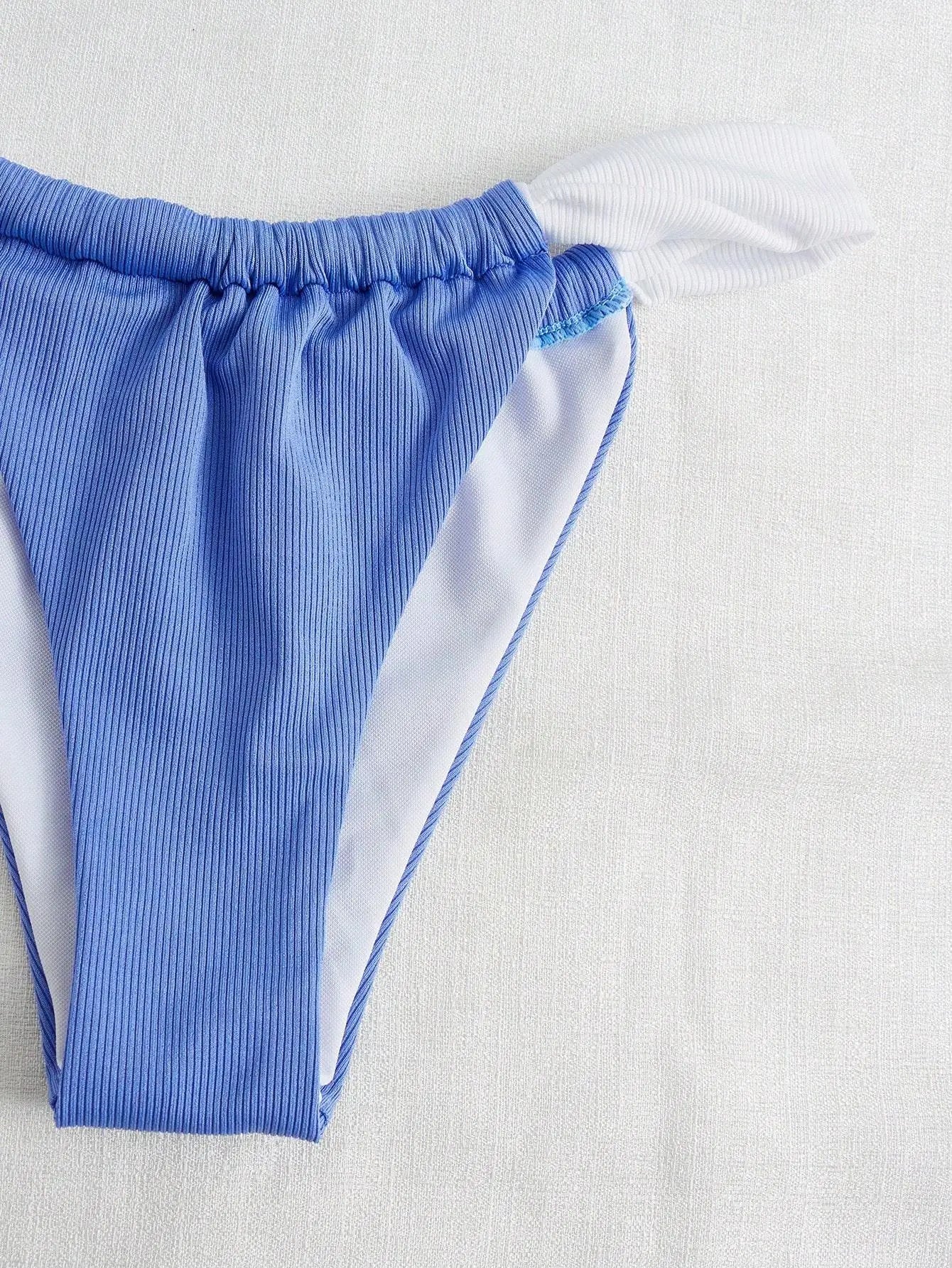 Sexy Blue Patchwork Micro Bikini