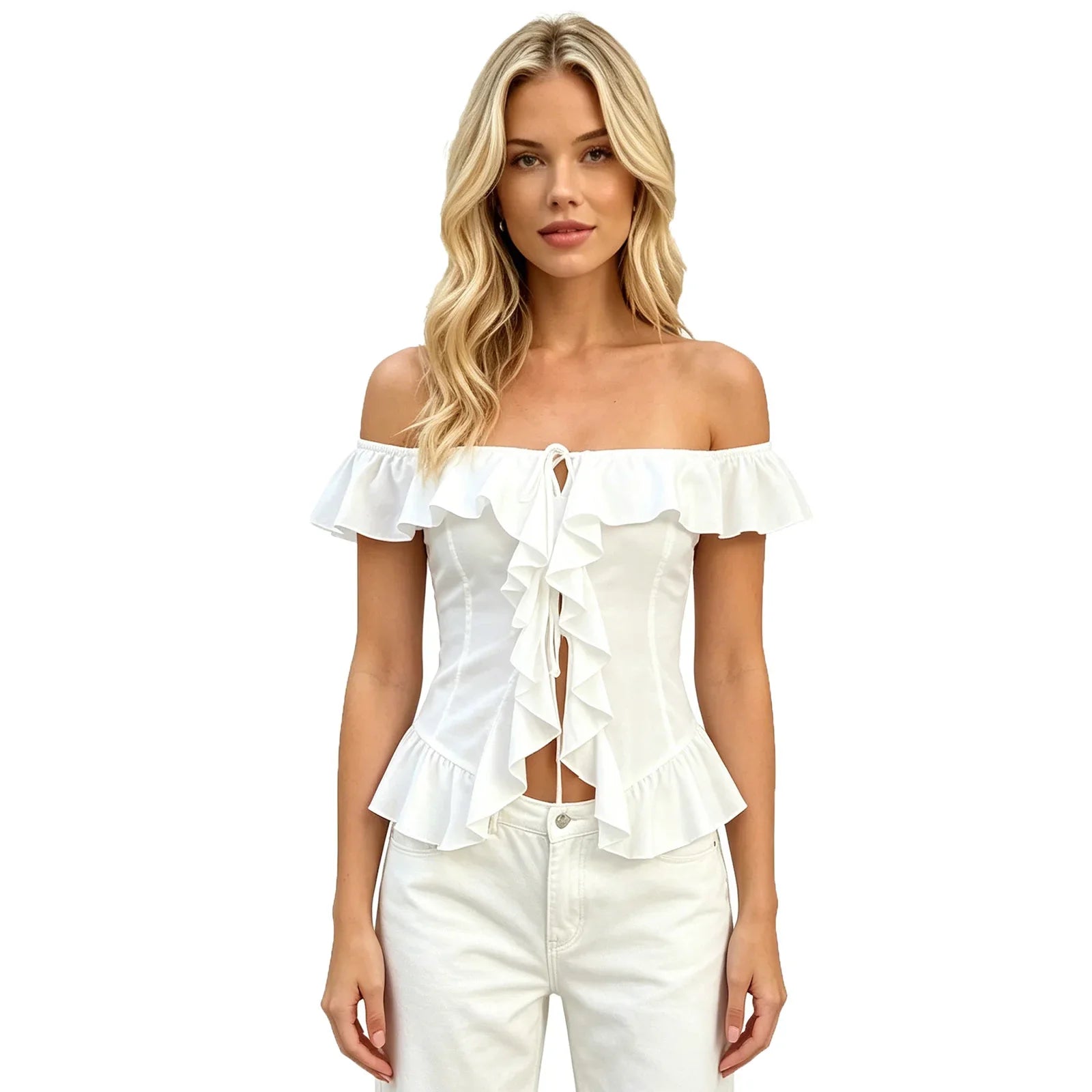 Women's Off Shoulder Crop Tops