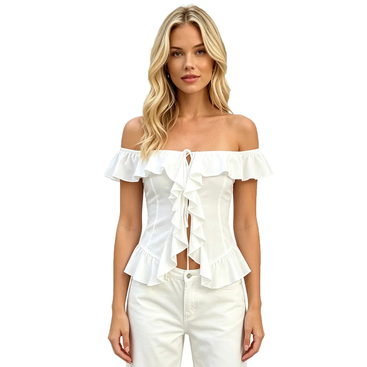 Women's Off Shoulder Crop Tops