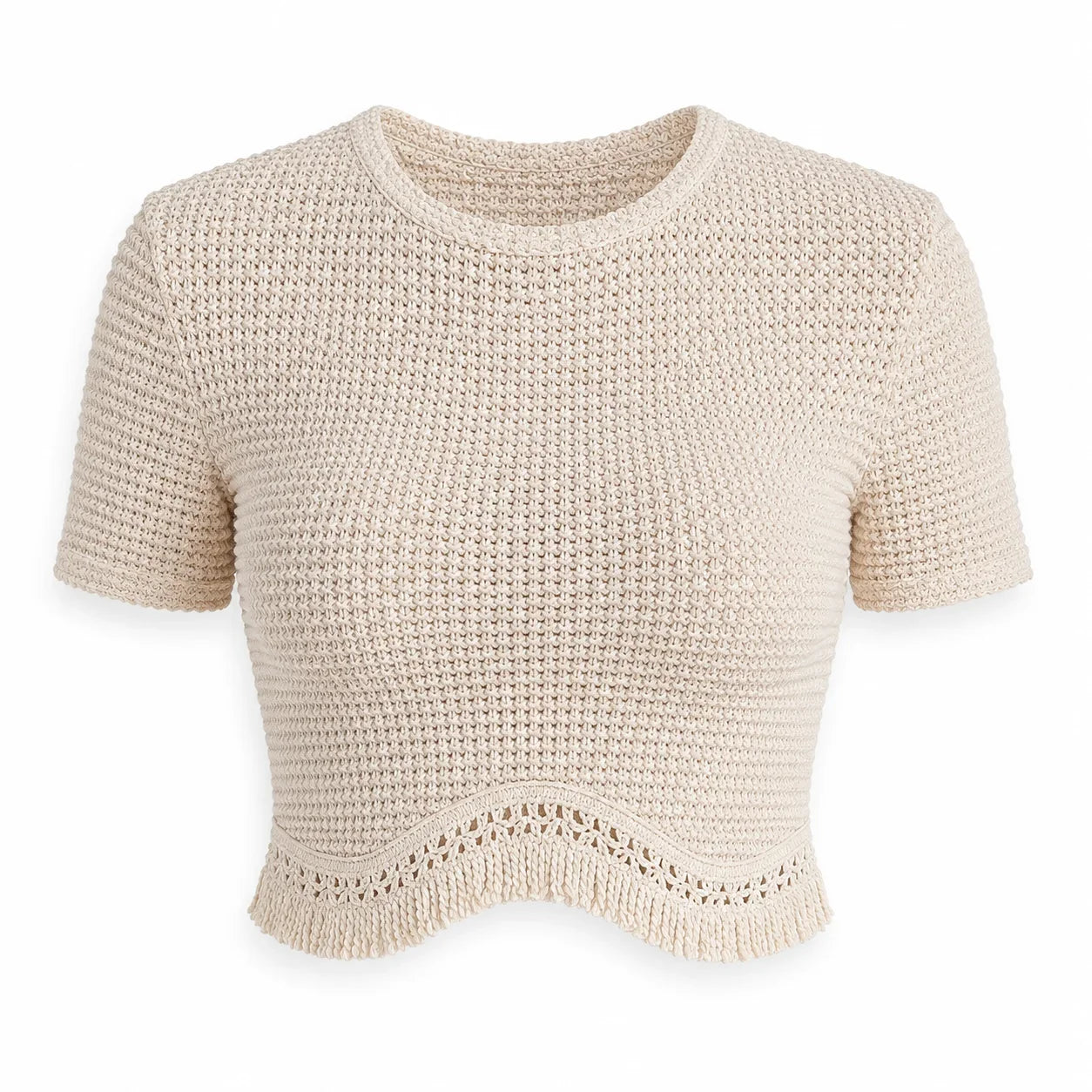 EOENKKY Crochet Style Crop Top