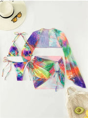 Sexy Tie Dye Gradient Bikini Set