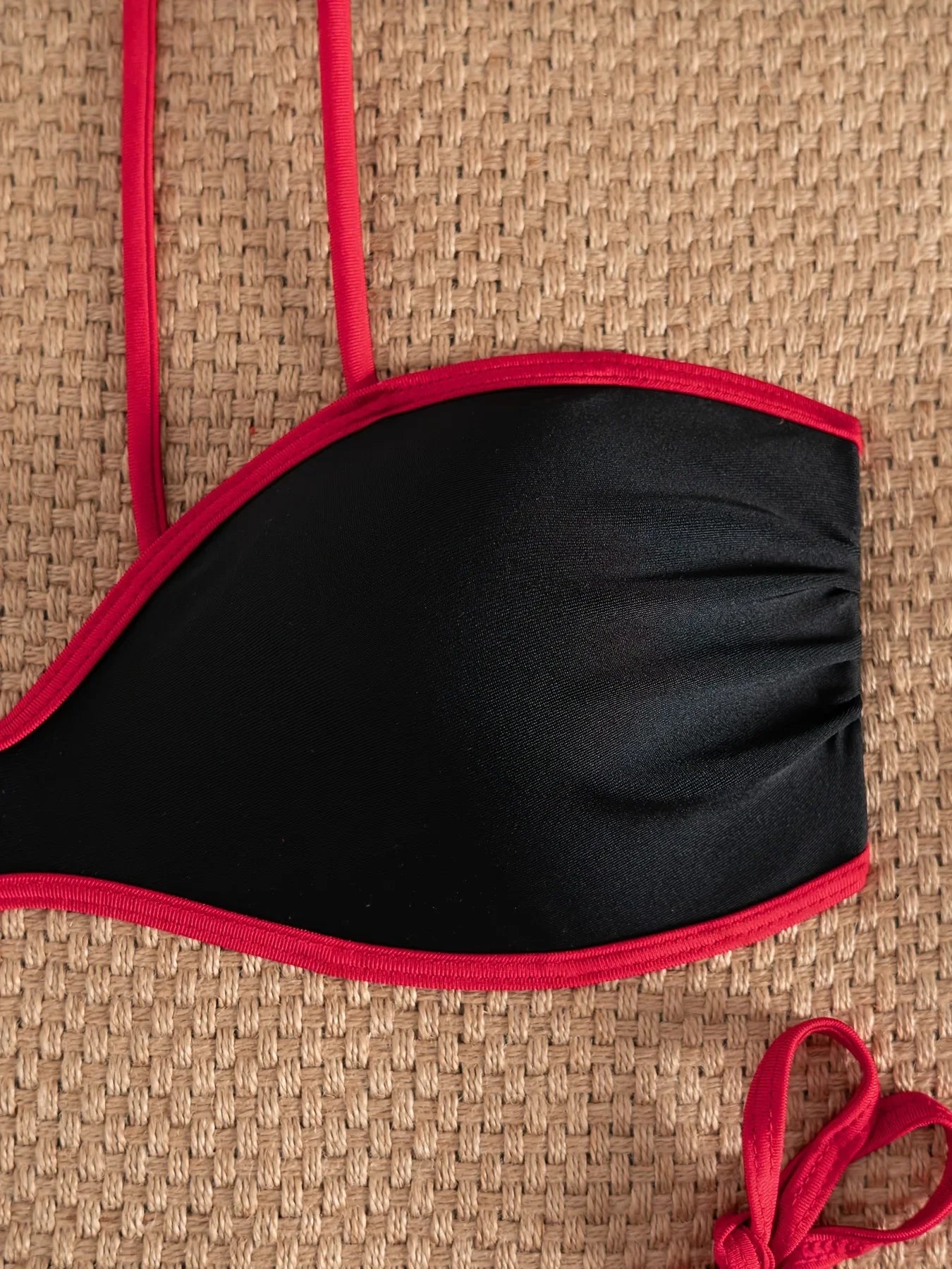 Sexy Black White Patchwork Bikini Set
