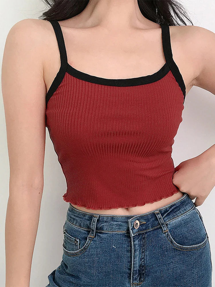 New Contrast Color Tank Top