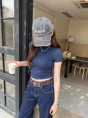 Basic Solid Crop Top
