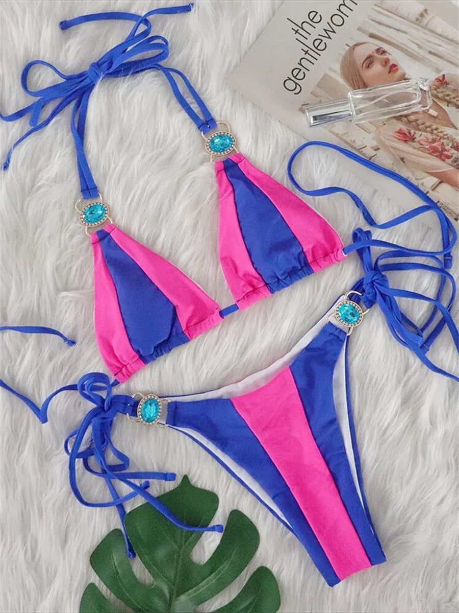 Sexy Rhinestones Bikini