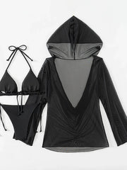 Sexy White Black Bikini Set