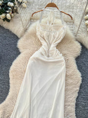 Diamonds Halter Mesh Dress