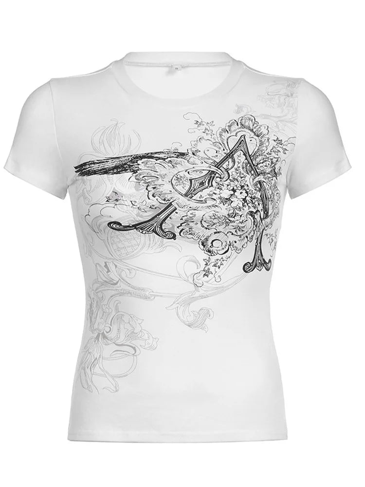 Retro Graphic Crop Top